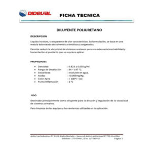 Diluyente Poliuretano 1LT - Imagen 2